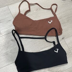 Gymshark Black and Brown Sports Bras